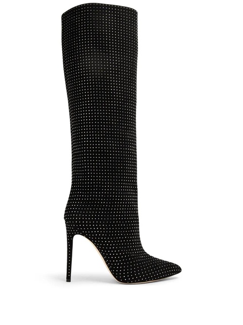 Paris Texas Holly 105mm crystal-embellished boots - Black - zdjęcie produktu nr 1