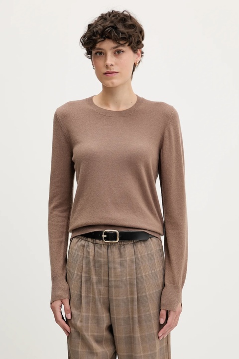 Sisley sweter damski kolor brązowy lekki 102HM100F - zdjęcie produktu nr 1