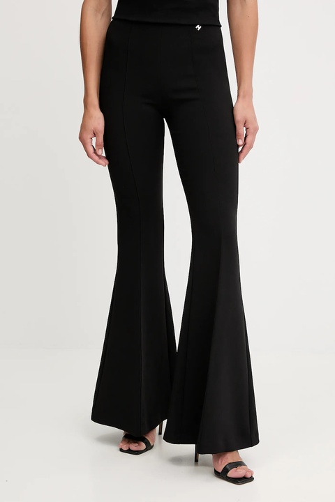 Silvian Heach spodnie MEDINA damskie kolor czarny dzwony high waist GPA25166PA - zdjęcie produktu nr 1