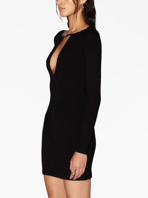 AMBUSH V-neck jersey minidress - Black - zdjęcie produktu nr 2
