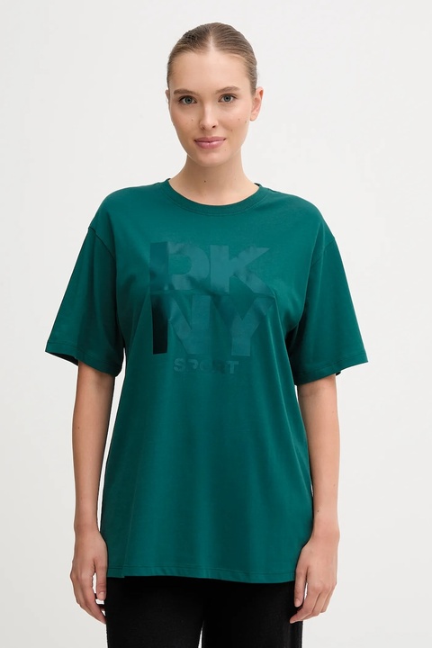 Dkny t-shirt bawełniany damski kolor zielony DP5T1470 - zdjęcie produktu nr 1