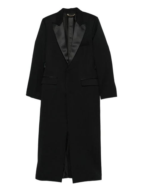 Victoria Beckham shawl-lapel slit coat - Black - zdjęcie produktu nr 1