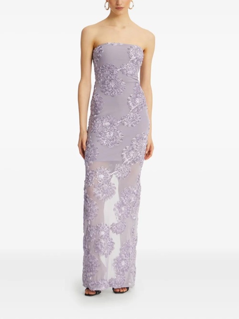 ROTATE BIRGER CHRISTENSEN floral-mesh maxi dress - Purple - zdjęcie produktu nr 2