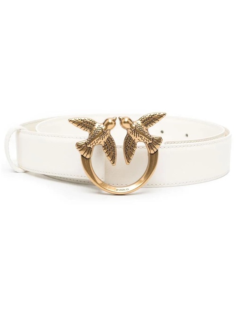 PINKO love bird leather belt - White - zdjęcie produktu nr 2