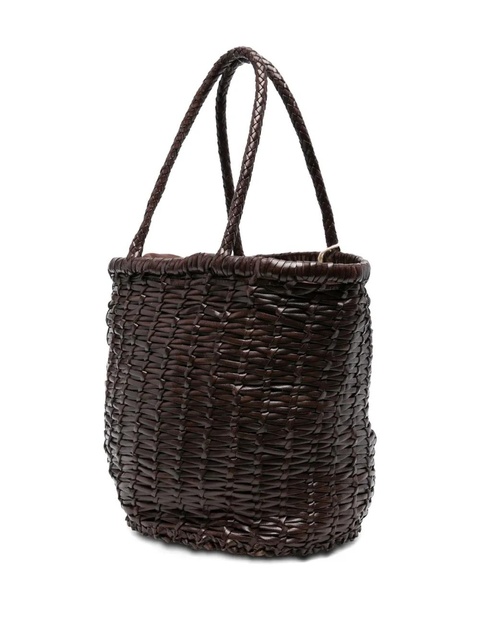 DRAGON DIFFUSION woven-leather bucket bag - Brown - zdjęcie produktu nr 2