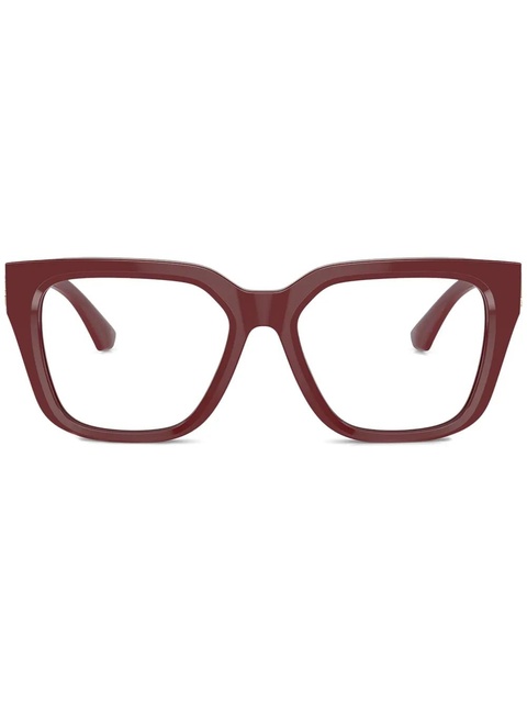 Burberry Eyewear logo-plaque square-frame glasses - Red - zdjęcie produktu nr 2