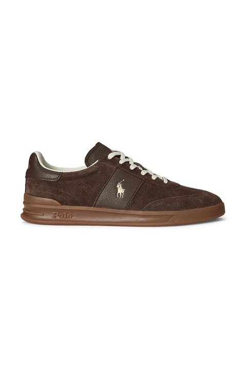 Polo Ralph Lauren sneakersy skórzane Hrt Aera Pp kolor brązowy 809973707001 - zdjęcie produktu nr 1