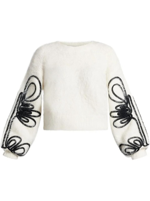 Aje embroidered-design jumper - White - zdjęcie produktu nr 1
