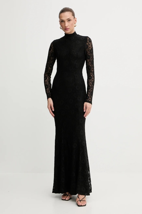 Bardot sukienka kolor czarny maxi rozkloszowana 60076DB - zdjęcie produktu nr 1