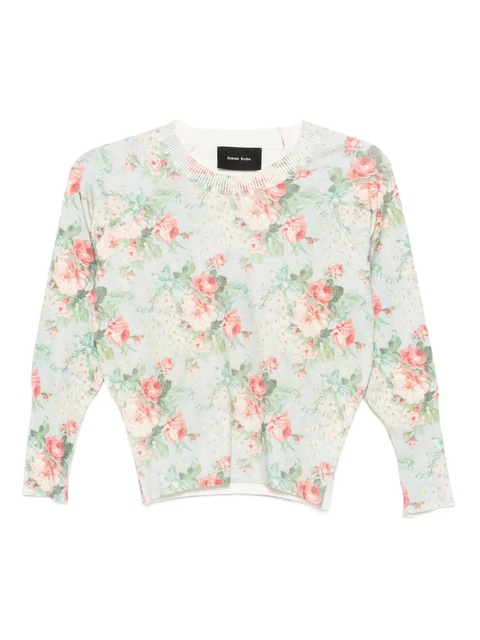 Simone Rocha floral shrunken top - Blue - zdjęcie produktu nr 1