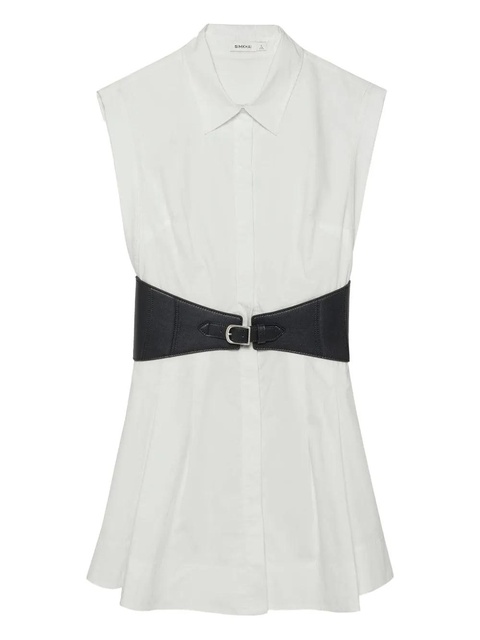 Simkhai Adler belted mini shirt dress - White - zdjęcie produktu nr 1