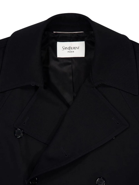 Saint Laurent double-breasted belted trench coat - Black - zdjęcie produktu nr 2