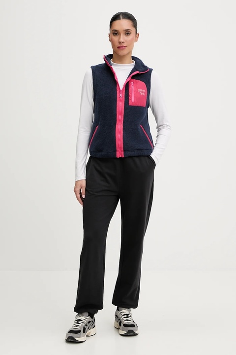 Banana Moon kamizelka polarowa Hillside damska kolor granatowy gładka SPRY.HILLSIDE - zdjęcie produktu nr 2