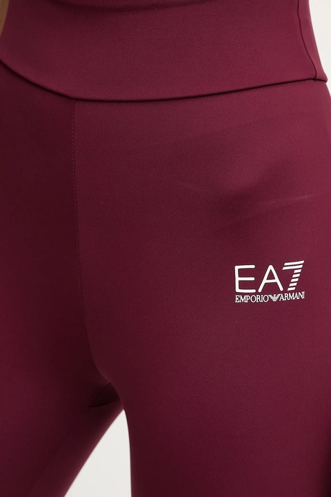 EA7 Emporio Armani legginsy treningowe kolor bordowy gładkie AF12625.7W000232 - zdjęcie produktu nr 2