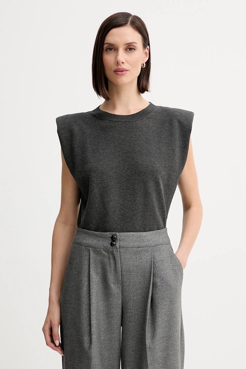 Twinset kamizelka damski kolor szary lekki 252TF3031 - zdjęcie produktu nr 1