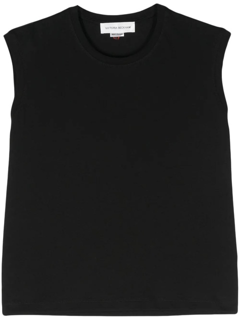 Victoria Beckham sleeveless organic cotton top - Black - zdjęcie produktu nr 1