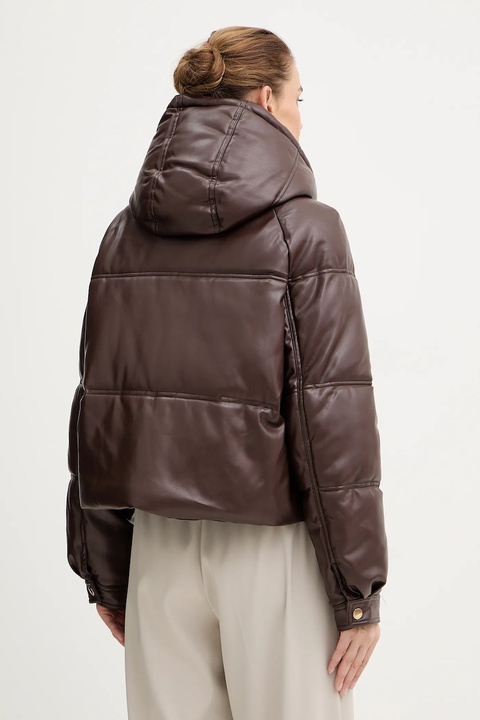 Fracomina kurtka kolor brązowy zimowa oversize FS25WC3002P41101 - zdjęcie produktu nr 2