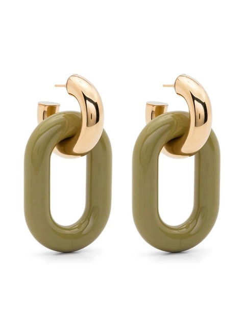 Marni chunky chain-link earrings - Green - zdjęcie produktu nr 1