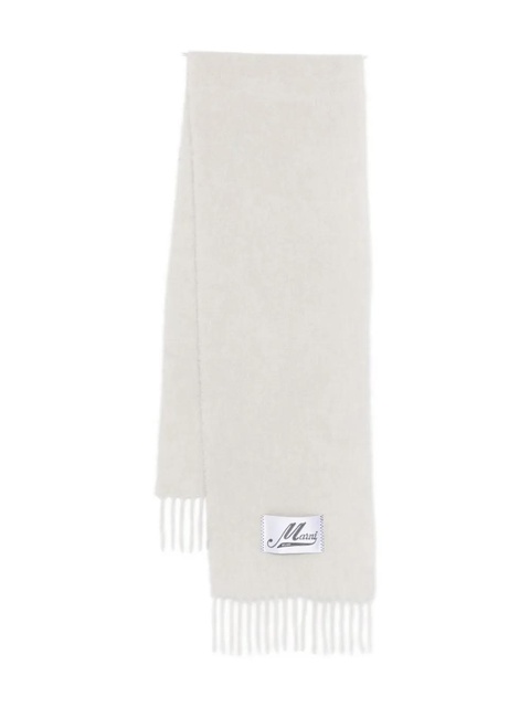 Marni fringed Schal scarf - White - zdjęcie produktu nr 1