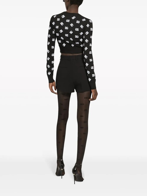 Dolce & Gabbana pleated high-waisted shorts - Black - zdjęcie produktu nr 2