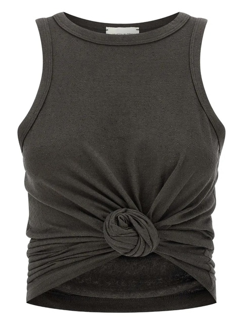 Magda Butrym knot-detail raw-texture tank top - Grey - zdjęcie produktu nr 1