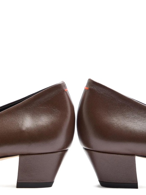 Aeyde 35mm block-heel pumps - Brown - zdjęcie produktu nr 2