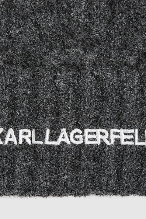 Karl Lagerfeld czapka kolor szary A4W33012 - zdjęcie produktu nr 2
