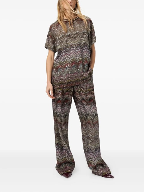 Missoni zigzag-pattern T-shirt - Neutrals - zdjęcie produktu nr 2