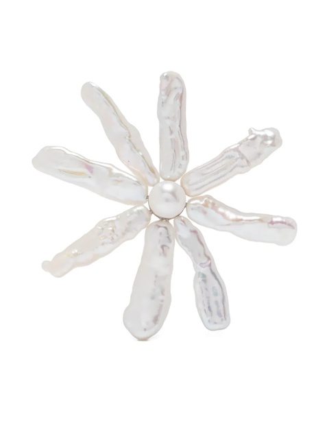 Simone Rocha flower-design earrings - Silver - zdjęcie produktu nr 2