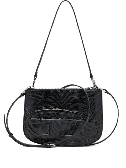 Diesel Twin-Double-pouch embossed-leather shoulder bag - Black - zdjęcie produktu nr 1