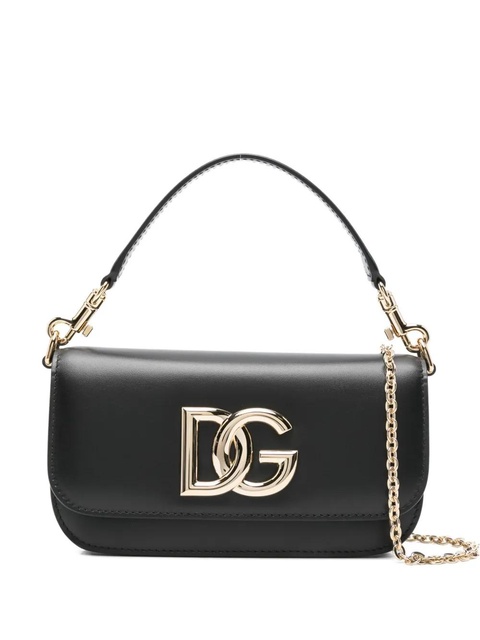 Dolce & Gabbana mini logo-plaque leather cross-body bag - Black - zdjęcie produktu nr 1