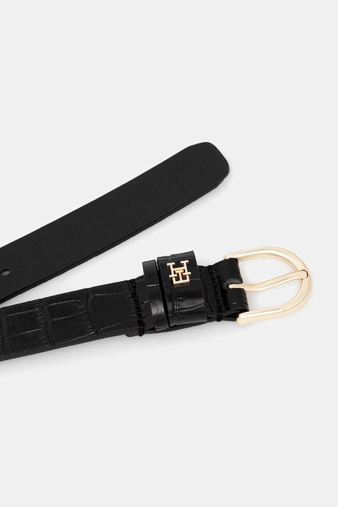 Tommy Hilfiger pasek skórzany damski kolor czarny AW0AW17755 - zdjęcie produktu nr 1