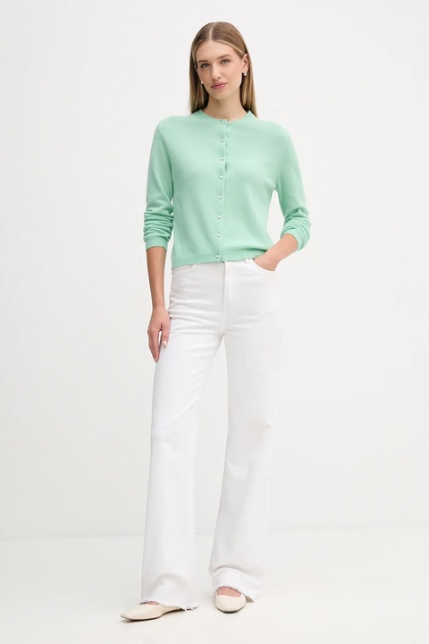 United Colors of Benetton sweter wełniany damski kolor zielony lekki 1002D501U - zdjęcie produktu nr 2