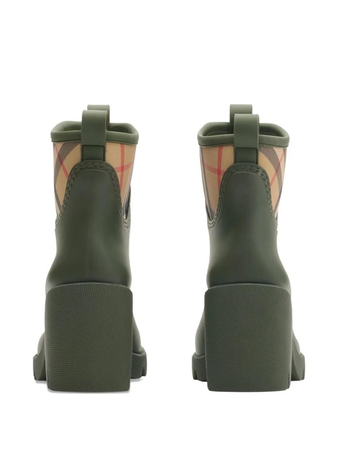 Burberry checked heeled rain boots - Green - zdjęcie produktu nr 2