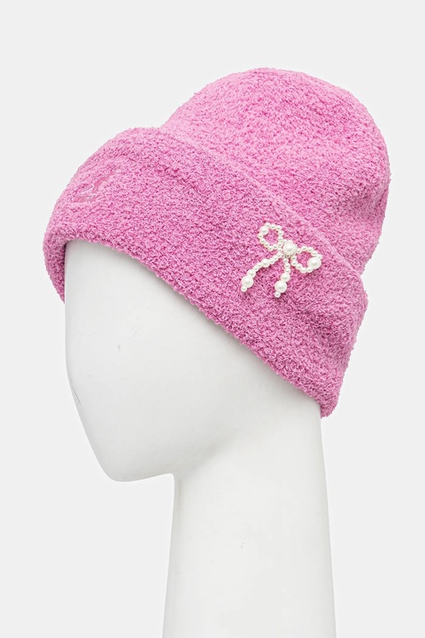 Kangol czapka PEARL BEANIE kolor różowy K3794.PP692 - zdjęcie produktu nr 2