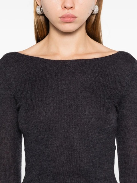ISABEL MARANT boat-neck sweater - Grey - zdjęcie produktu nr 2
