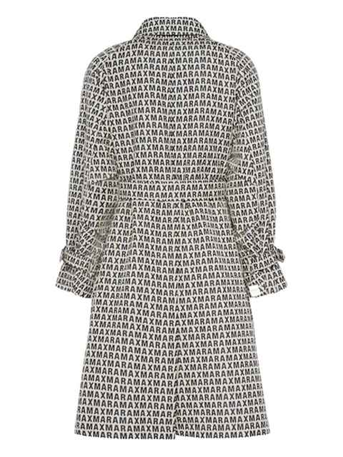 Max Mara logo-print belted raincoat - White - zdjęcie produktu nr 2