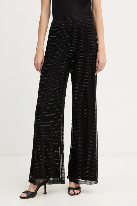 Marella spodnie damskie kolor czarny szerokie high waist 2523786054200 - zdjęcie produktu nr 1