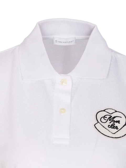 Moncler logo-patch polo shirt - White - zdjęcie produktu nr 2