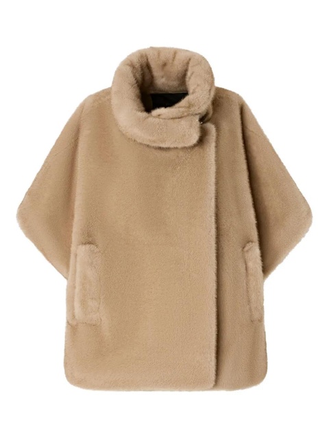PINKO high-neck cape coat - Neutrals - zdjęcie produktu nr 2