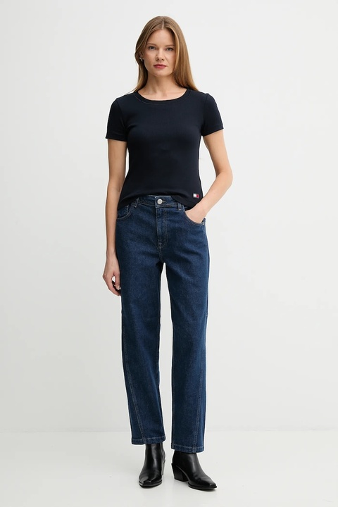 Tommy Hilfiger t-shirt damski kolor granatowy UW0UW06067 - zdjęcie produktu nr 2