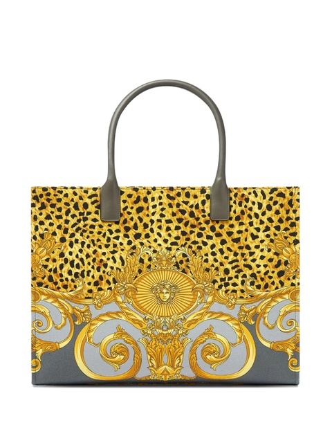 Versace leopard-print baroque tote bag - Grey - zdjęcie produktu nr 2