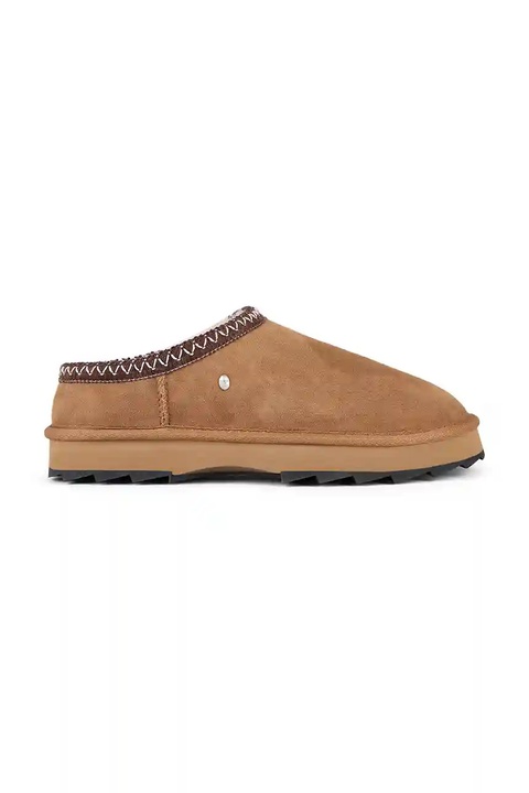 Emu Australia kapcie zamszowe Sharky Scuff kolor brązowy W13179 - zdjęcie produktu nr 1