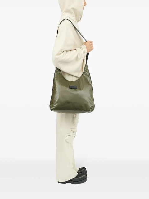 MM6 Maison Margiela large padded lightweight numbers patch shoulder bag - Green - zdjęcie produktu nr 1