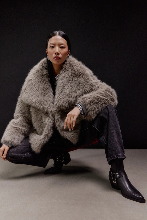 Answear.LAB sztyblety skórzane kolor czarny na słupku lekko ocieplone - zdjęcie produktu nr 1