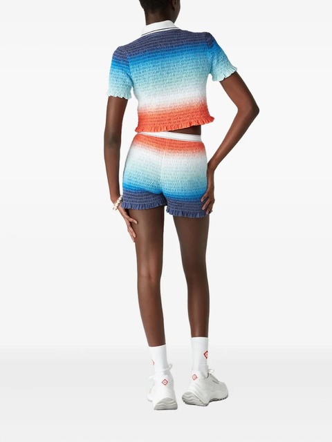 Casablanca smocked gradient shorts - Blue - zdjęcie produktu nr 2