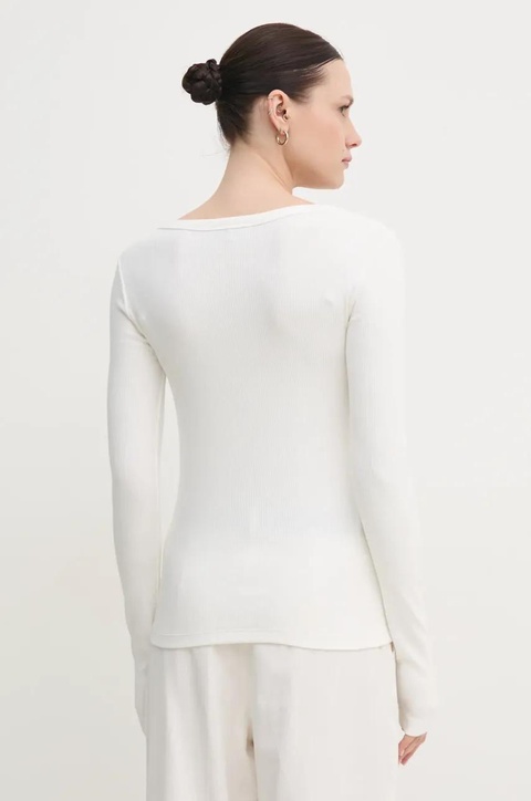 Tommy Hilfiger longsleeve kolor biały WW0WW43905 - zdjęcie produktu nr 2