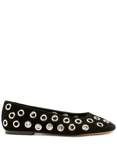 Proenza Schouler metal-eyelet detailing ballerinas - Black - zdjęcie produktu nr 1