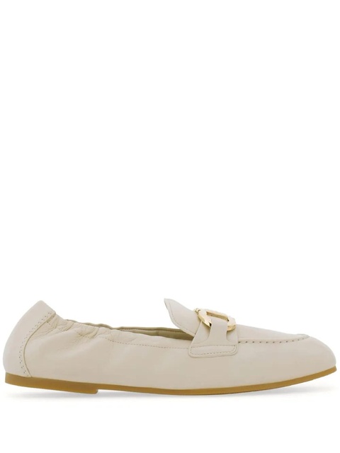 Ferragamo elasticated leather loafers - White - zdjęcie produktu nr 1