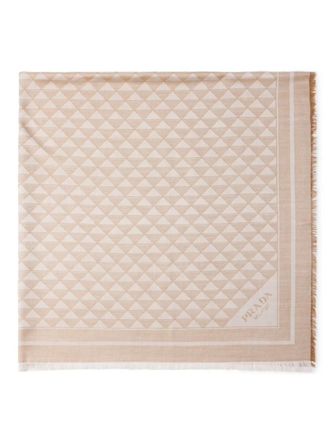Prada silk-wool shawl - Neutrals - zdjęcie produktu nr 1